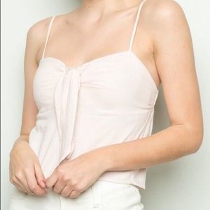 Brandy Melville Sasha Tie Top (Light Pink)